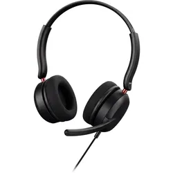 Hama CHS-200 (Kabelgebunden, USB-A, USB-C), Office Headset, Schwarz