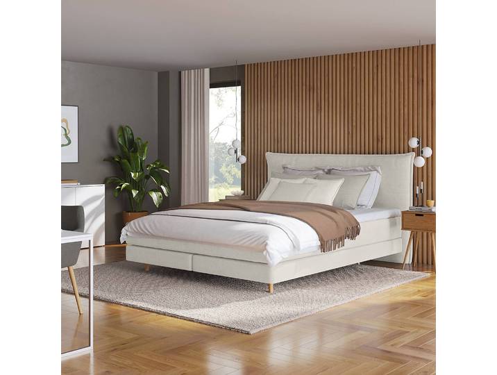 Boxspringbett Klassisch 180 x 200cm Microfaser Orela Grau/Platin H3