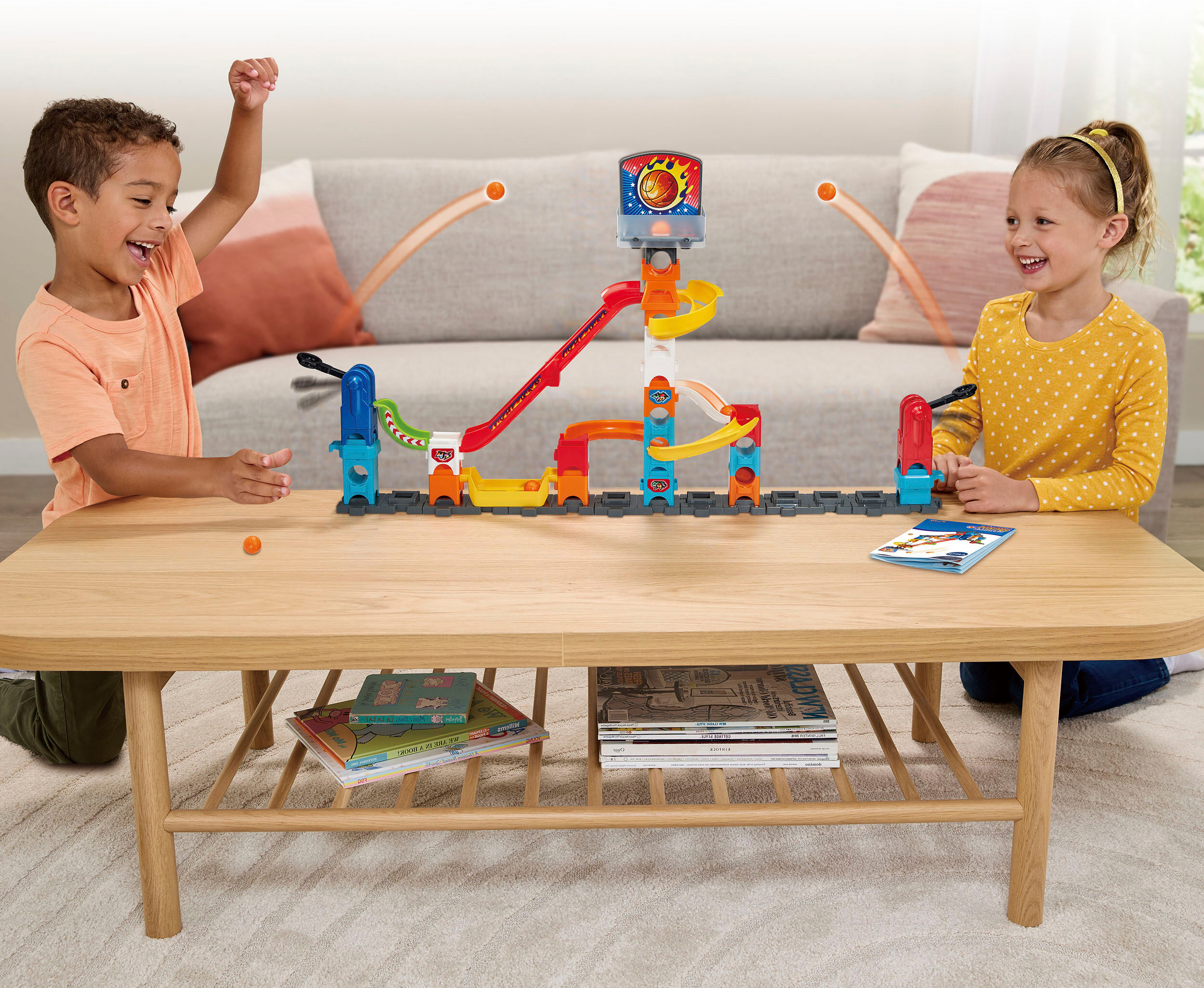 Kugelbahn VTECH "Marble Rush Basketball Set S500", bunt, Kugelbahnen, KinderB:46,6cm H:28,9cm T:56cm, Kunststoff, Kugelbahn, B:46,6cm H:28,9cm T:56cm