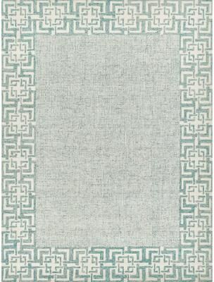 EXQUISITE RUGS Caprice Hand-tufted New Zealand Wool Aqua Area Rug.