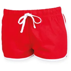 SF Women Damen Retro Short Sweat-Shorts SK069 red/white L