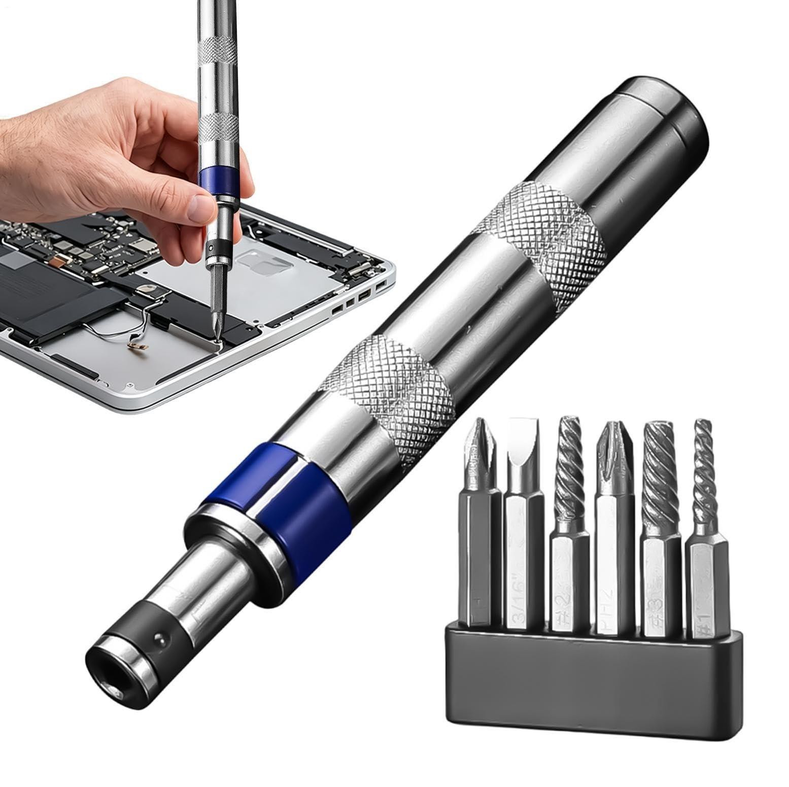 Magnetische schroevendraaierset met 6 bits