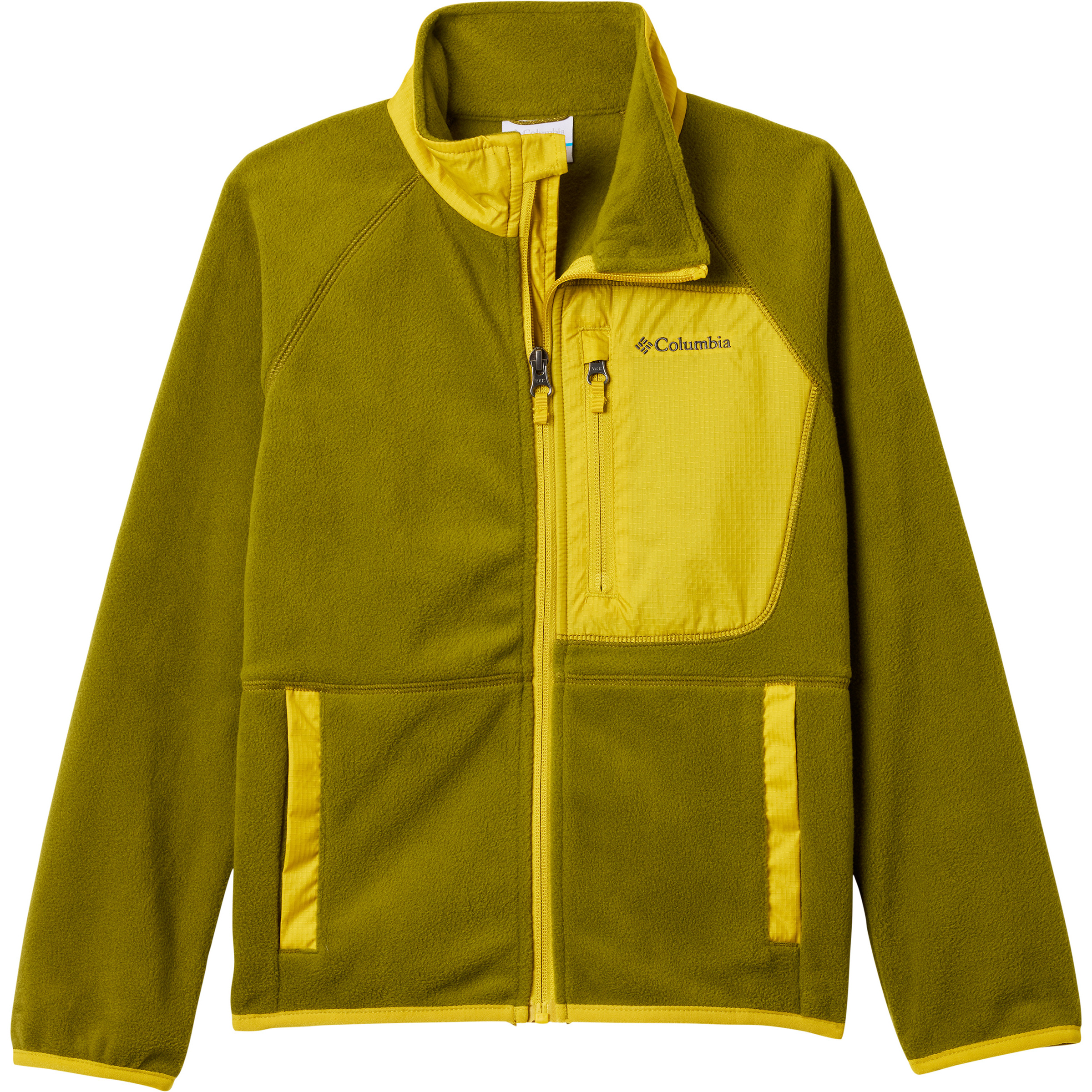Columbia Fast Trek V Kinder Fleecejacke oliv Größe 132 Camping Atmungsaktiv