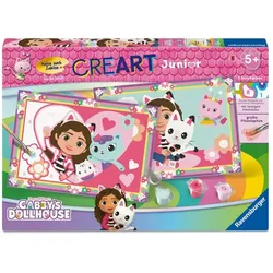 Ravensburger CreArt Junior Gabbys Dollhouse Malen nach Zahlen mit Rahmen und Acrylfarben