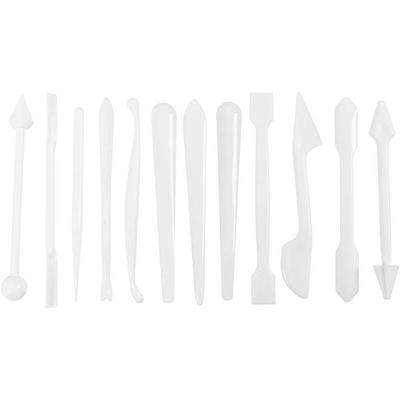 Creativ Company Modellierstäbchen, Größe 12,7-14,3 cm, Weiß, 12 Stk