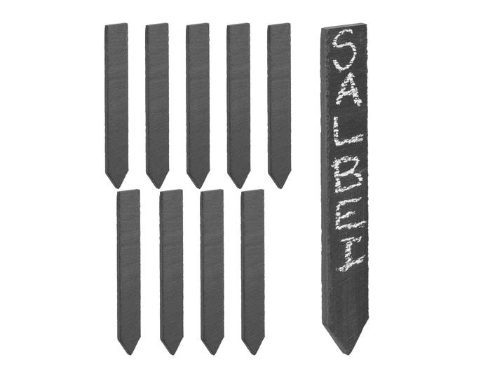 Pflanzenstecker Schiefer 10er-Set Anthrazit