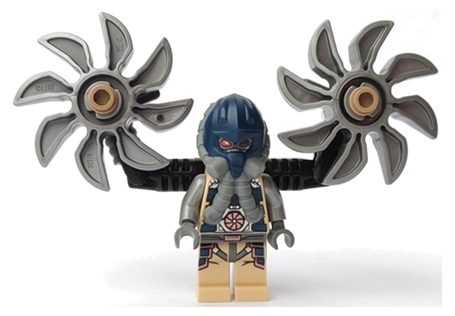 LEGO Minifiguur Psyclone met parachute-rugzak en accessoires