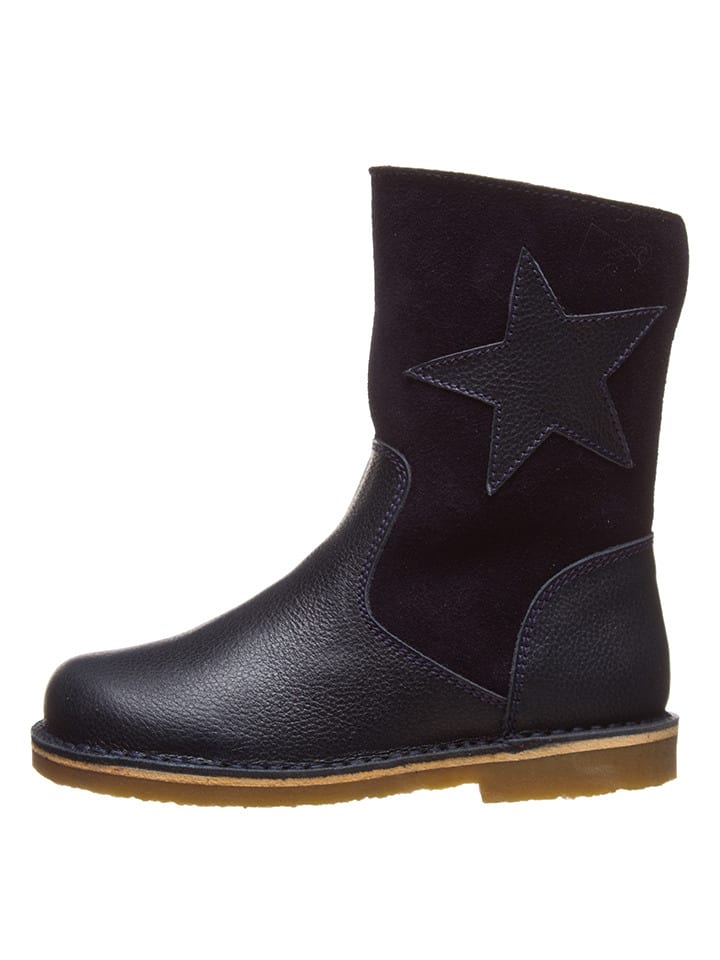 kmins Leder-Stiefel in Dunkelblau - 31