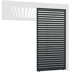 Weide Horizontale Lamellenwand Für Pergola Aus Aluminium 3 Maße Anthrazit1.23 Meter