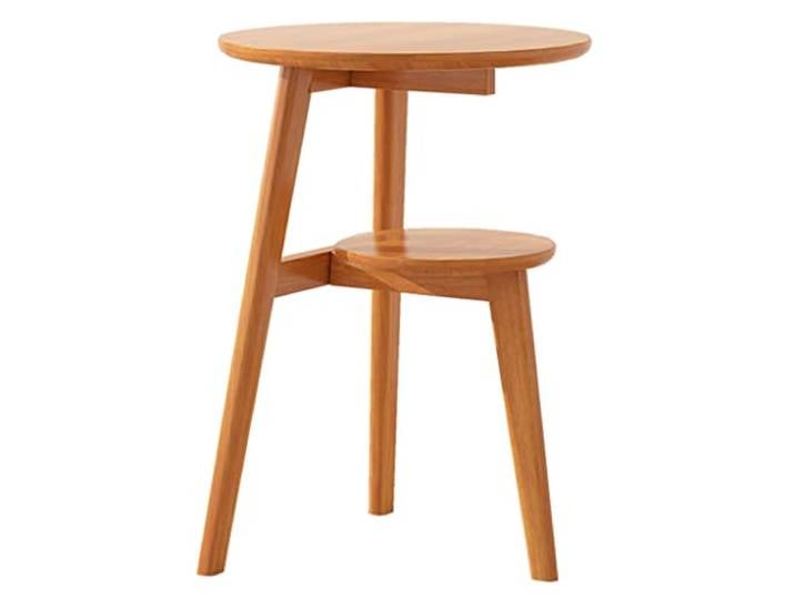 2-stufiger runder Beistelltisch, Nachttisch mit Ablagefach(/Primary Color)