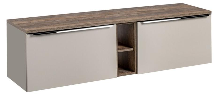 Set VANTA taupe: Unterschrank 180cm + Waschtischplatte