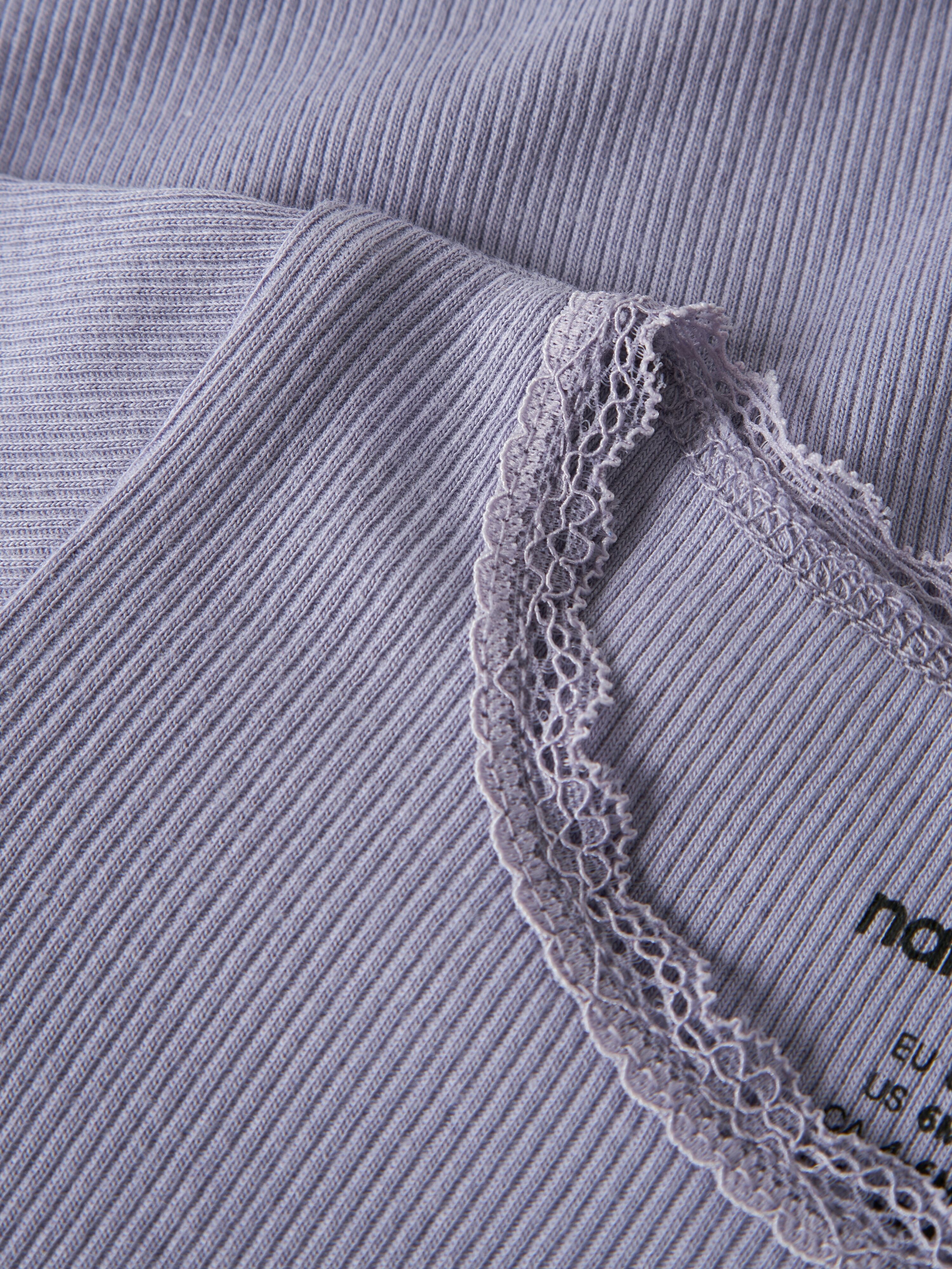 Langarmbody NAME IT "NBFKAB LS BODY NOOS", Mädchen, Gr. 92, N-Gr, heirloom lila, Jersey, Obermaterial: 57% Baumwolle, 38% Modal, 5% Elasthan, unifarben, normal, Rundhals, Bodys Langarmbody heirloom lila 92, N-Gr