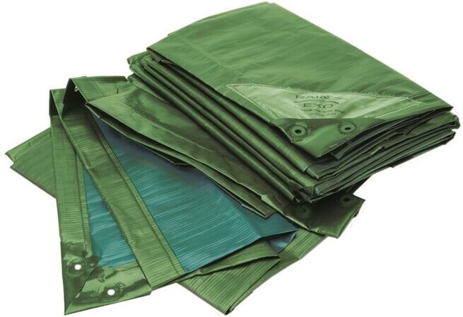 RAINEXO Bâche de protection, 150 g/m², 10x15 m, vert/bleu (5055320001171)