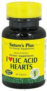 NaturesPlus Hearts Folic Acid - 90 Tablets