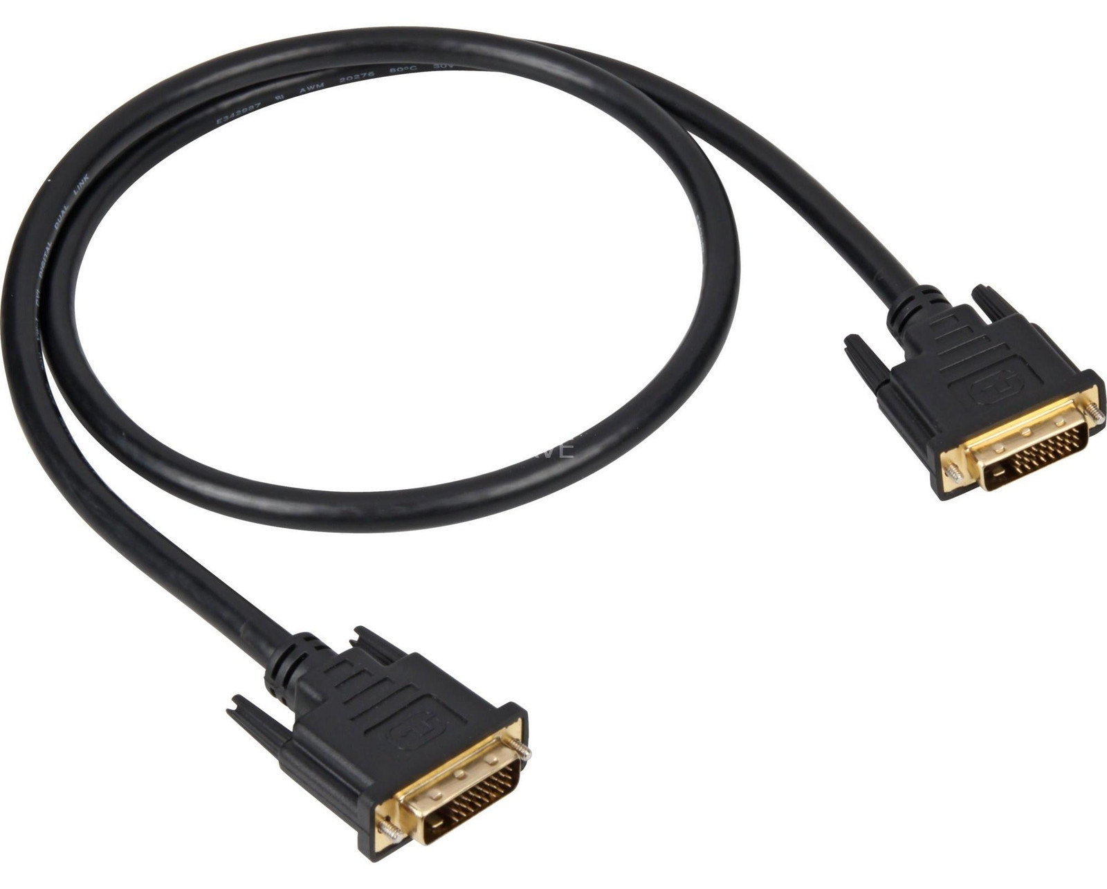 Sharkoon DVI-D naar DVI-D Dual Link kabel, 24+1 pin, zwart, 1 meter