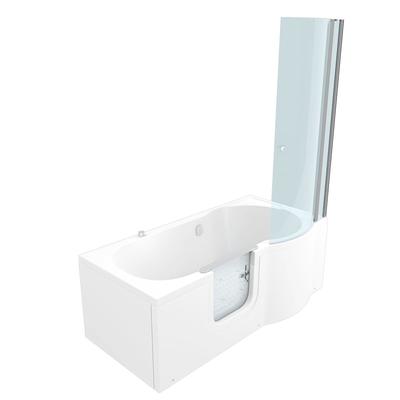 AcquaVapore Seniorendusche und Wanne mit Whirlpool S12D-AIR-L-EC Dusche 170x85cm MIT 2K Scheiben Versiegelung