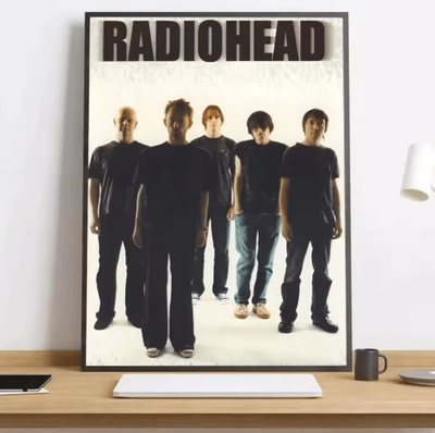 Inspire Picks Radiohead Rainbow Canvas Poster HD Music Band Wall Art For Modern Spaces black20 50x70cmframeless