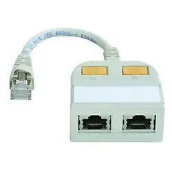 Telegärtner Modular-T-Adapter 1x10/100BT,1xISDN/g. 100023153