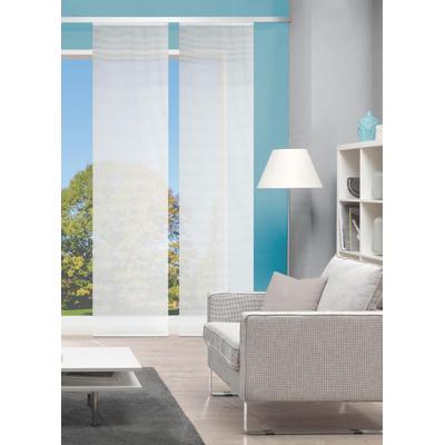 Schiebegardine VISION S "2ER SET ROM" Gr. 1, weiß, B:60cm H:260cm, Polyester, Gardinen, HxB: 260x60, Schiebevorhang 2er Set Uni