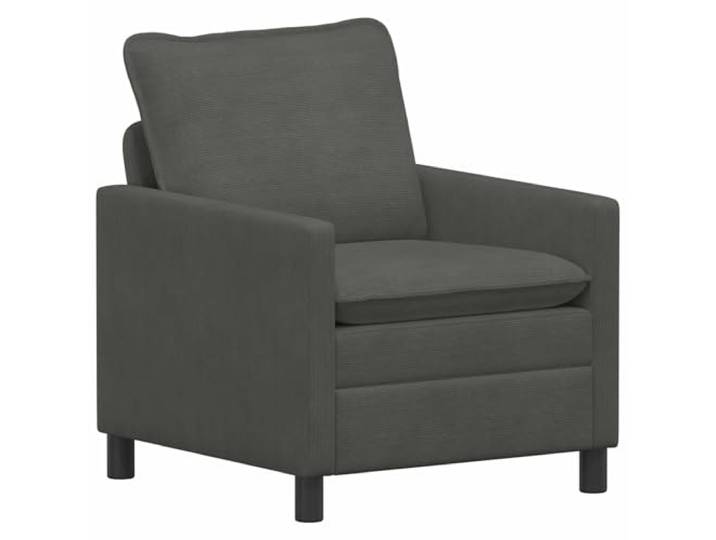 KTHLBRH Sofa-Set, 2-teilig, dunkelgrau, Stoff Strapazierfähiger Corduroy Metallrahmen, abnehmbare Kissen, 3-Sitzer für Wohnzimmer