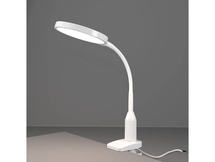 home24 LED-tafellamp 27cm Blanc/wit polycarbonaat LED LED-module