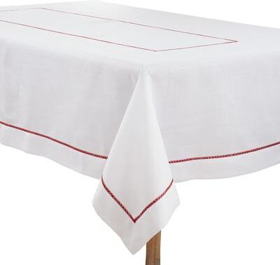 Saro Lifestyle Tablecloth With Embroidered Border Design