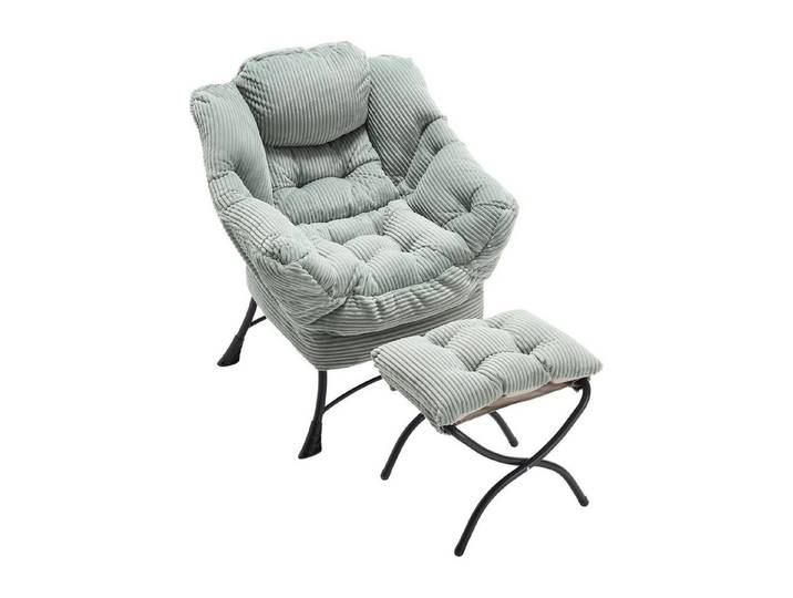 Fine Life Pro 4-Fußstuhl Fauler Stuhl mit Ottoman, Modern Lounge Akzent Stuhl