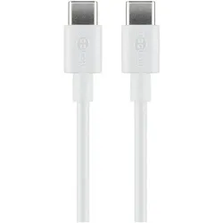 goobay USB-Kabel Anschlusskabel USB C 2.0 weiß 1.0 m weiß
