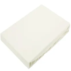 EXKLUSIV HEIMTEXTIL Jersey Spannbettlaken Deluxe  Marke 90 - 100 x 200 cm Naturweiß