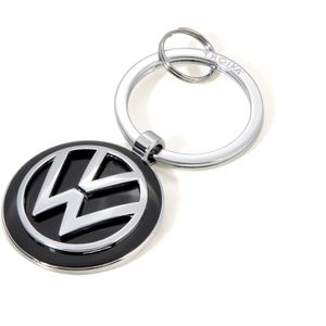 TROIKA Schlüsselanhänger Volkswagen KR16-05/VW, Metall, schwarz, silber verchromt, 1 Stück