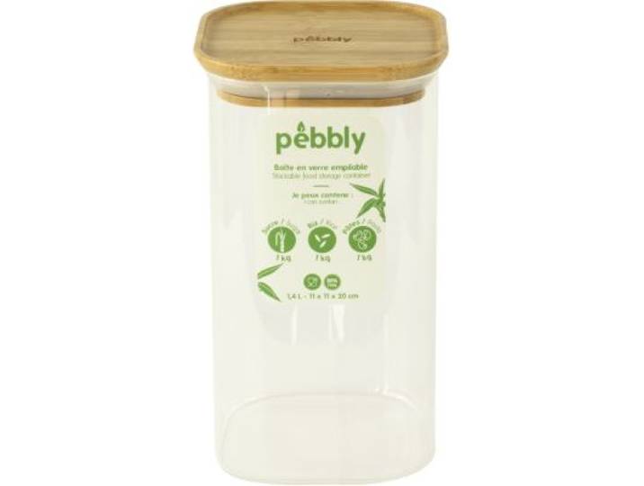 Pebbly - Boîte Alimentaire En Verre 1.4 L