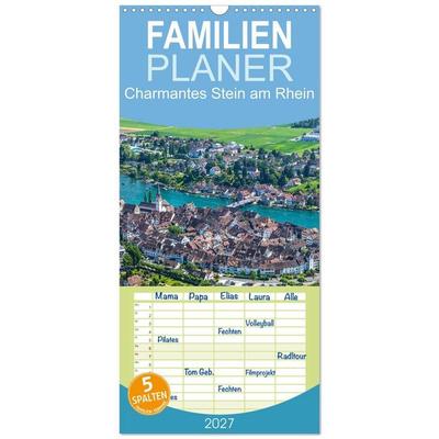 Familienplaner 2027 - Charmantes Stein am Rhein mit 5 Spalten (Wandkalender, 21 x 45 cm) CALVENDO