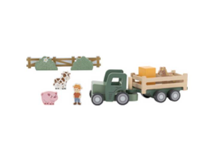 LUPILU® Véhicule de motricité en bois (Tracteur de style fermier)