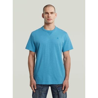 T-Shirt G-STAR "Nifous T-Shirt", Herren, Gr. L, blau (niagara), Obermaterial: 100% Baumwolle, Shirts T-Shirt