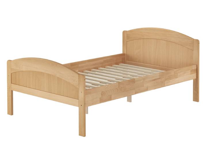 Hohes Massivholzbett 120 x 220 cm Überlang Buche Zubehör Wählbar