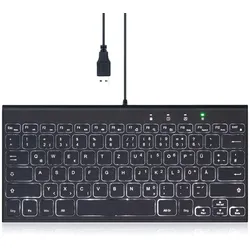 Perixx PERIBOARD-429 kabelgebundene Mini- Tastatur - QWERTZ DE - schwarz