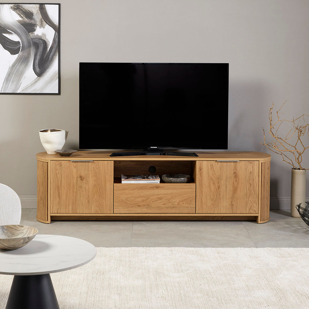 George Oliver TV Stand for TVs up to 77" Brown 77"
