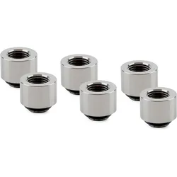 Thermal Grizzly DeltaMate Extender - MF14 Gloss Nickel (6-Pack), Wasserkühlung Anschluss, Silber