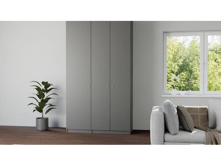 Schmaler Kleiderschrank nach Maß Premium Dekore Basaltgrau