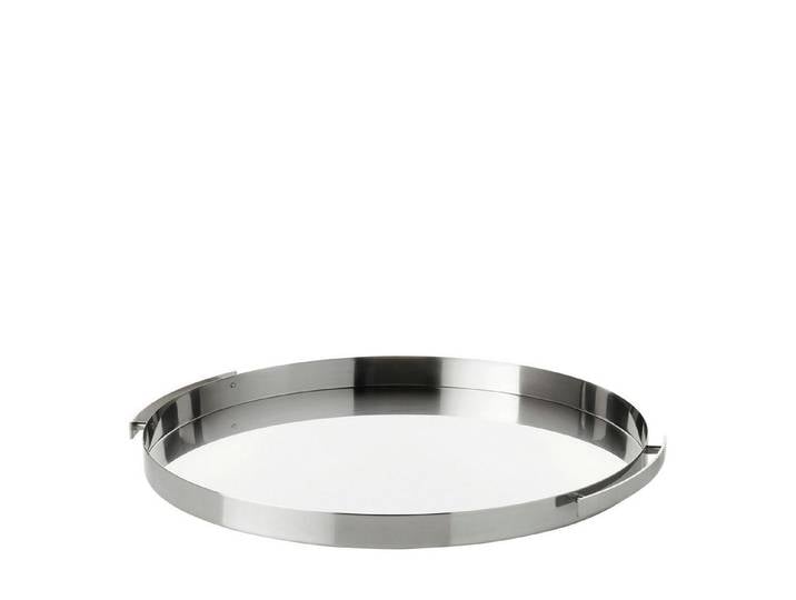 Stelton Servierbrett Stelton Arne Jacobsen Serviertablett Ø 33.5 cm Steel, Edelstahl