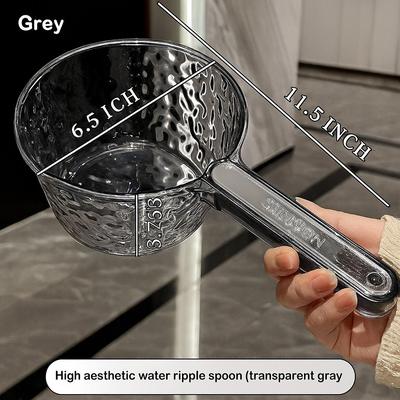 Uplift Treasures Durable Thickened PET Water Ladle Unbreakable Dipper For Bathing, Washing & Watering grey