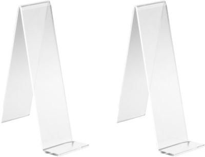 Tischaufsteller, glasklares PLEXIGLAS®, 110 mm hoch, 2 Stück