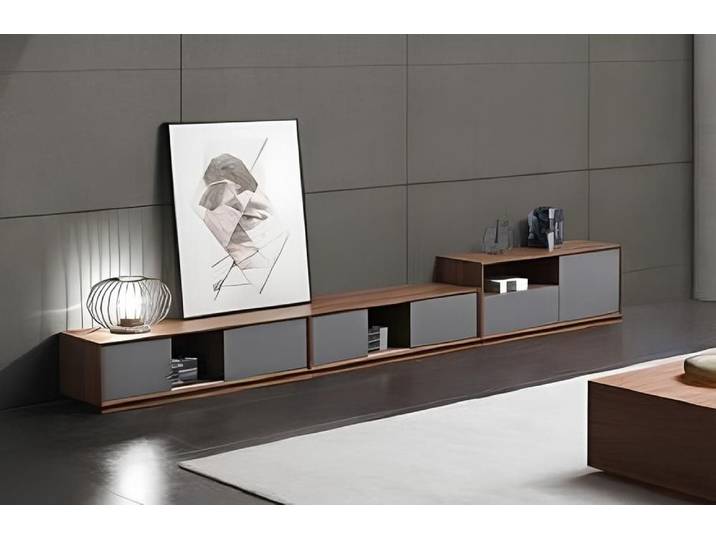 Xlmoebel Wohnwand Moderne Wohnzimmereinrichtung mit Kommode, Sideboard und Couchtisch, (4-St., Wohnzimmer Set Wohnwand + Couchtisch), Hergestellt in Europa