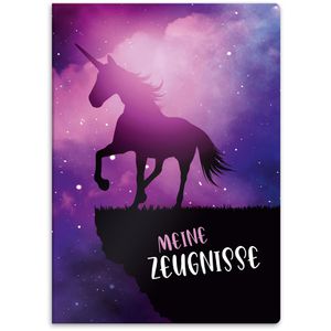 itenga Zeugnismappe 33105743, mit Motiv, A4, Sichtbuch, Motiv Einhorn, mit 20 Hüllen