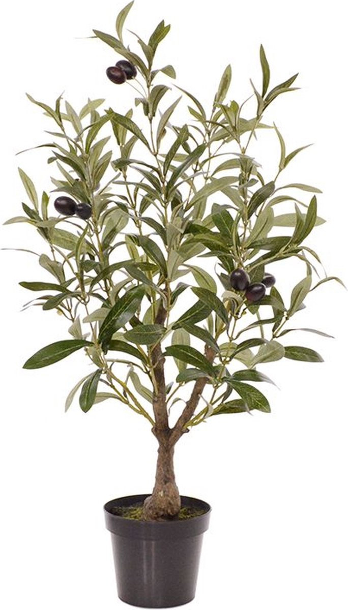 Maxifleur Kunstplanten Olijf Kunstboom in Pot - Groen - Hoogte: 60 cm