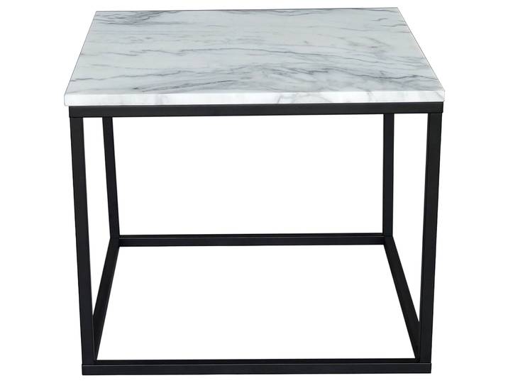 Salontisch Jannis weiss, schwarz Marmor/Metall B 60 T 60 cm