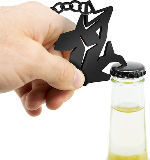 Porte-clés ouvre-bouteille Delphin PIKENER noir noir