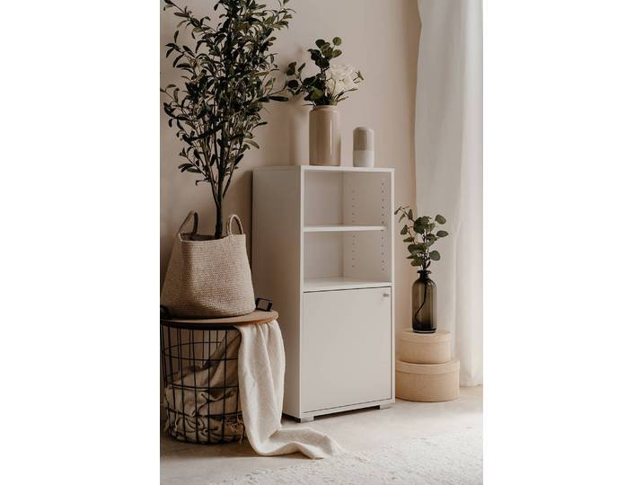 Étagère Fyn - Type C Panneau aggloméré enduit Blanc 46 x 97 x 34cm