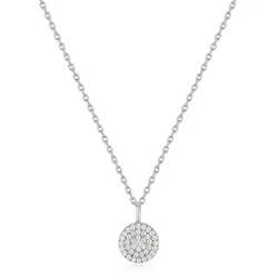 ANIA HAIE - NECKLACE - GLAM DISC PENDANT - silber
