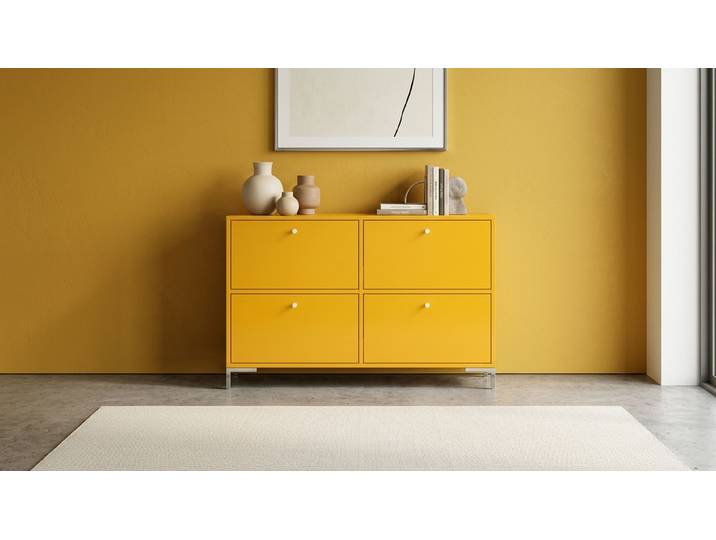 Gelbes Sideboard nach Maß MDF Lackiert Verkehrs­gelb